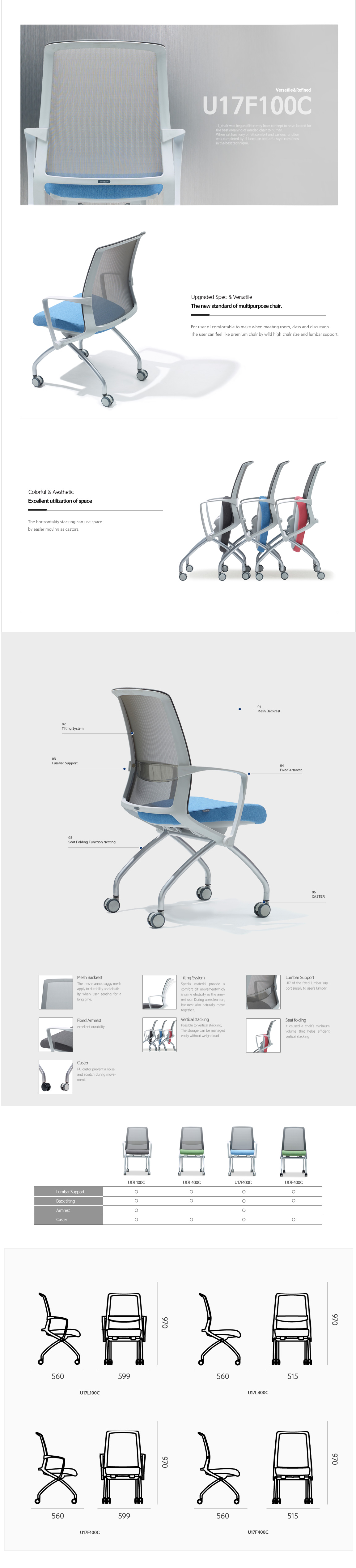 Luxdezine Multipurpose Chairs U17F100C