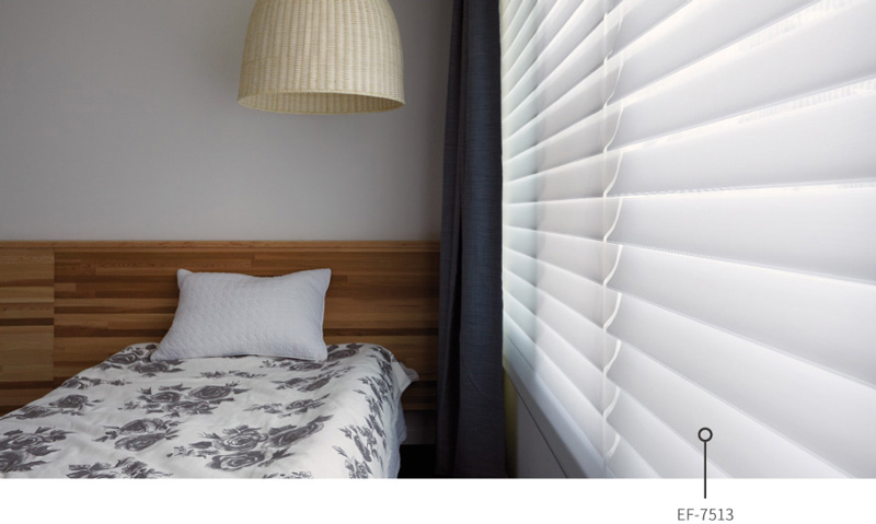 Luxdezine Window Blinds 3D Shade White Bedroom Side Zoom