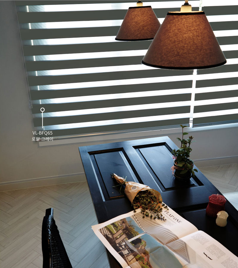 Luxdezine Window Blinds Combi Shades Bedroom Black Lamp