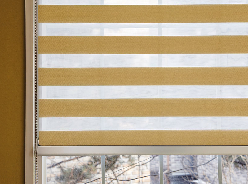 Luxdezine Window Blinds Combi Shades Wood Seat Zoom Color