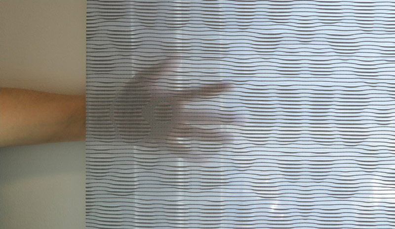 Luxdezine Window Blinds Rool Screen Shades Black Living Room Zoom Shadow Hand
