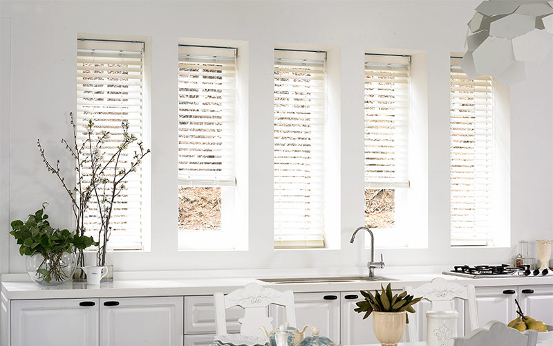 Luxdezine Window Blinds Wood Modern White