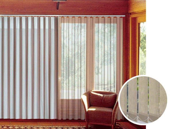 Luxdezine Window Blinds Zoom Vertical Blinds