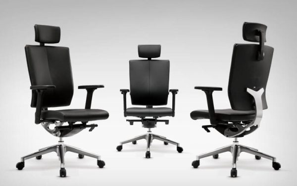 Luxdezine Black Leather 3 Executive Chair