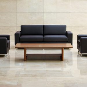 Luxdezine Black Sofa Wood Table