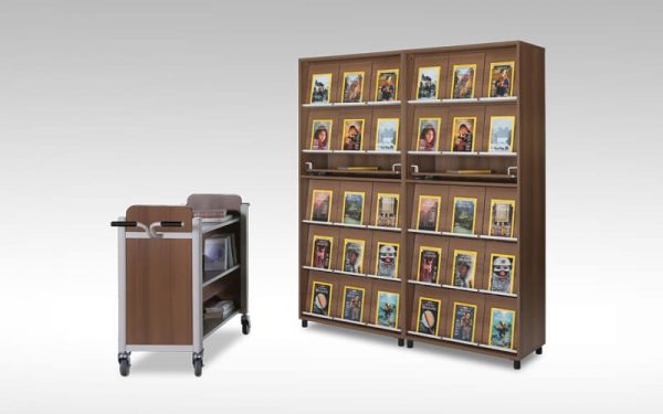 Luxdezine Book Display Shelf Cart Furniture