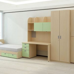 Luxdezine Dormitory Bed Table Cabinet Wood