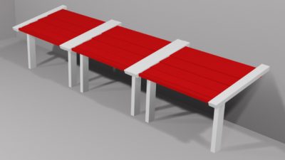 Luxdezine Sky Awning 3D Red White