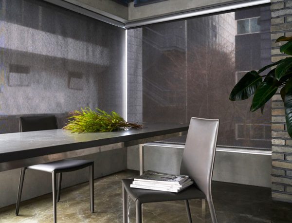 Luxdezine Window Blinds Roll Screen Black Living Space